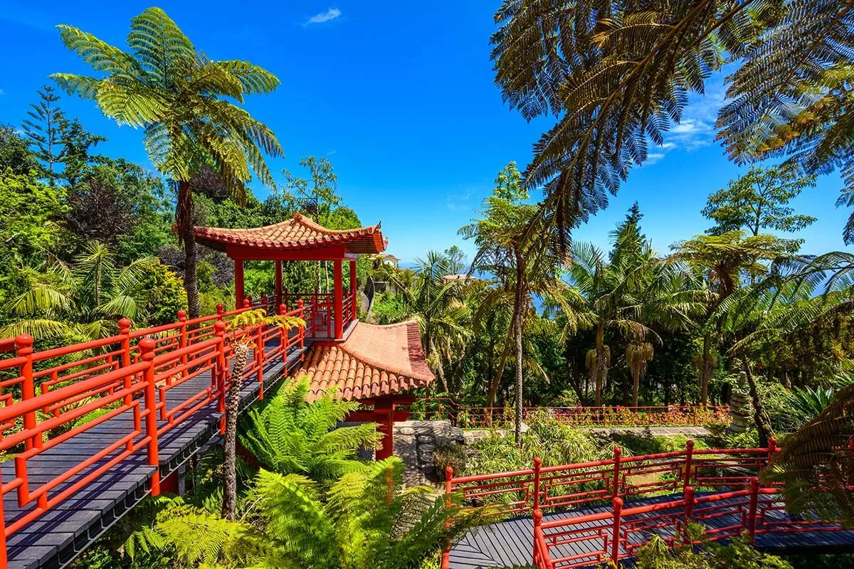 Oriental gardens at Jardim Tropical Monte Palace in Madeira