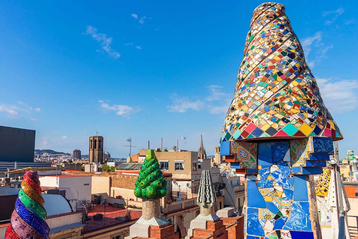 Palau Guell rooftop Barcelona