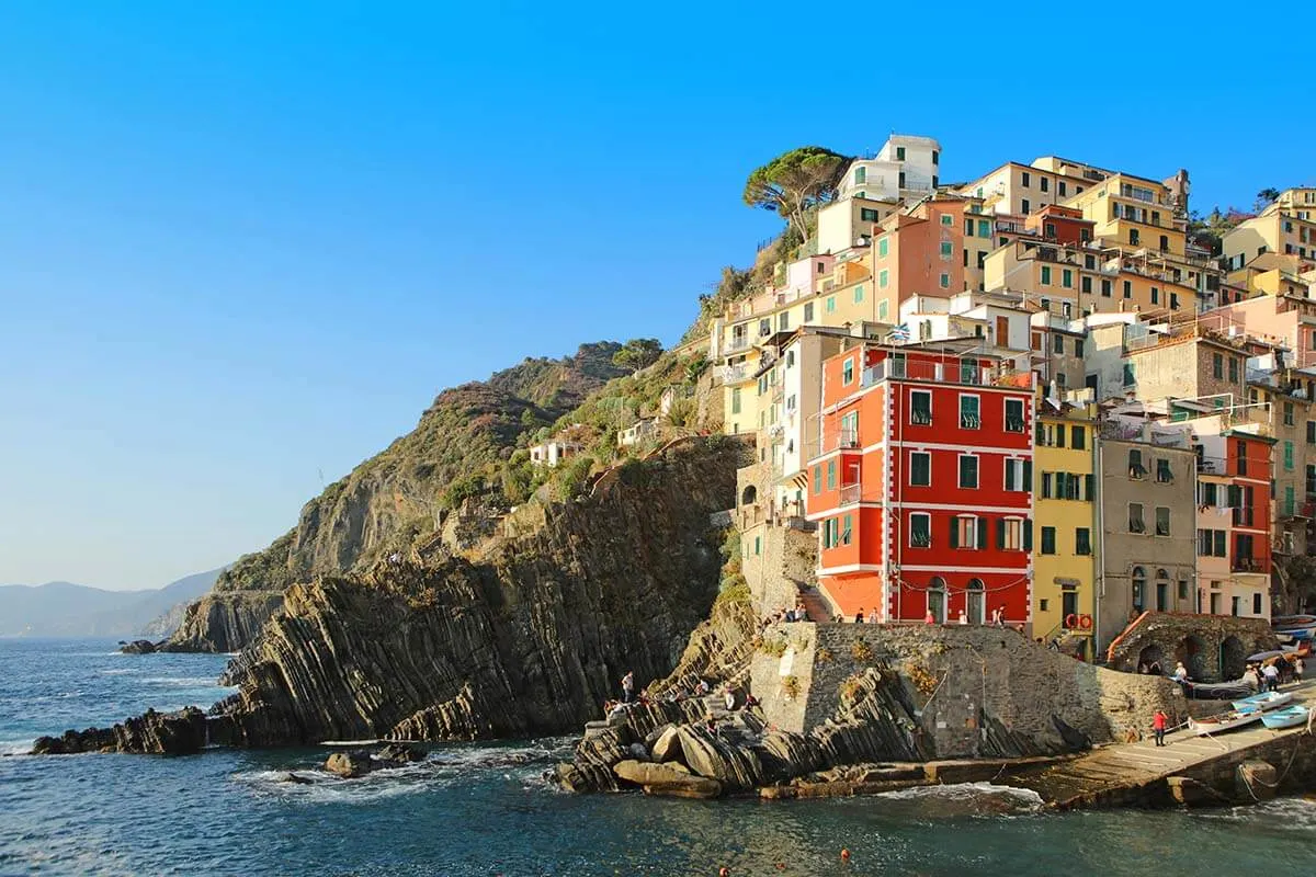 Riomaggiore town in Cinque Terre Italy