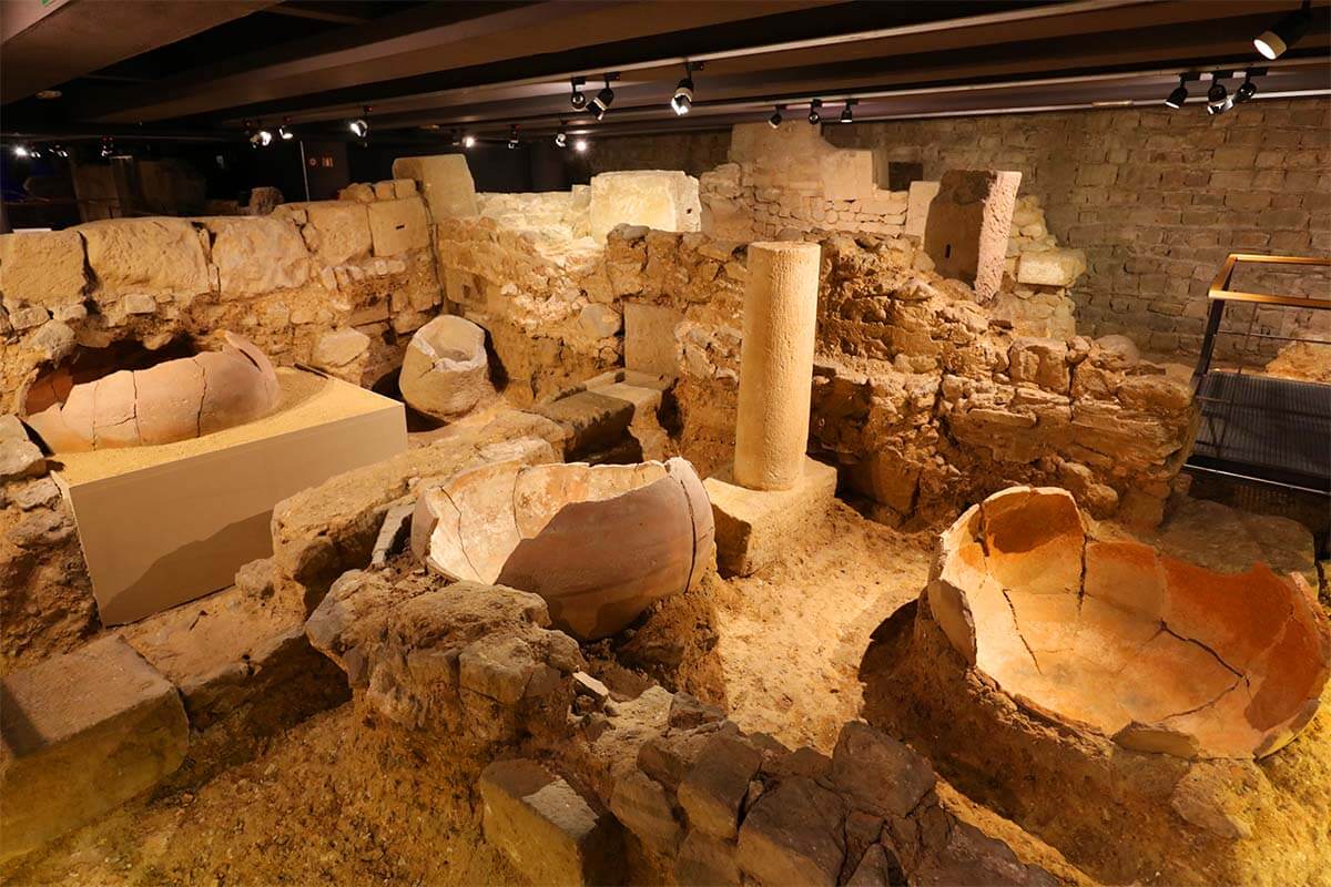 Roman archeological site at Barcelona History Museum (MUHBA)