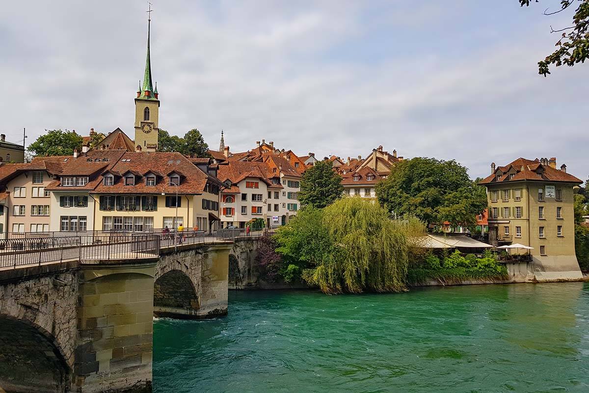 Untertorbrücke stone bridge and Bern old town
