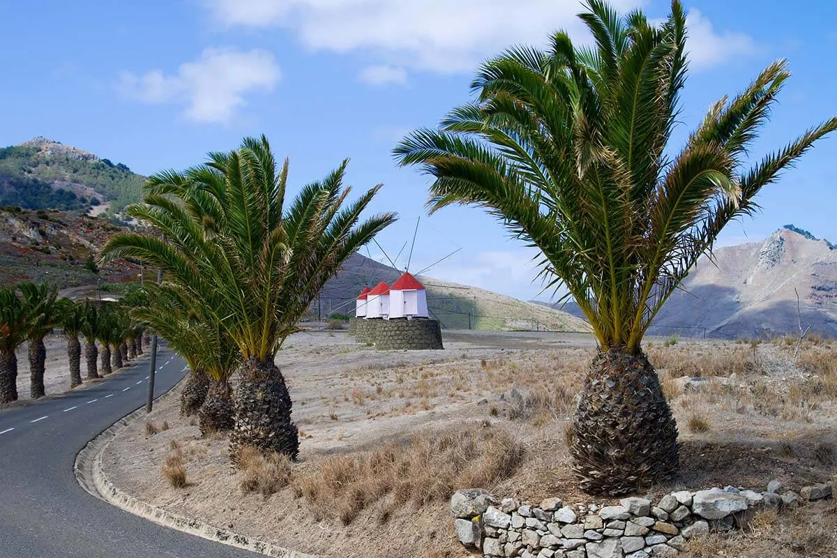 Windmills of Porto Santo (Moinhos de Vento de Porto Santo) in Portugal