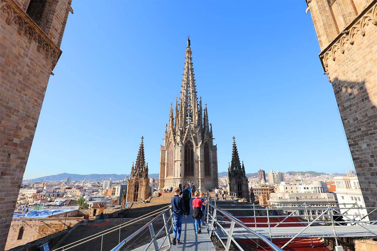 Barcelona Cathedral rooftop