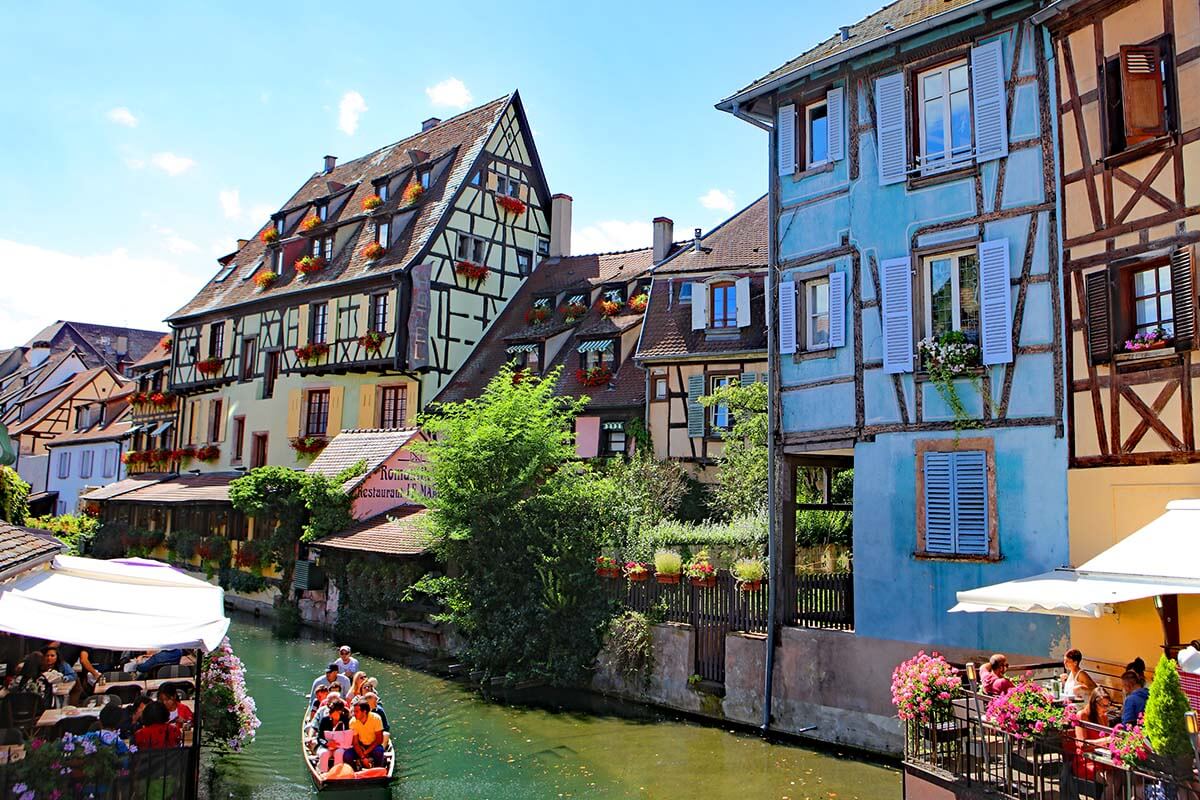 Best things to do in Colmar - traditional boat ride on La Lauch River