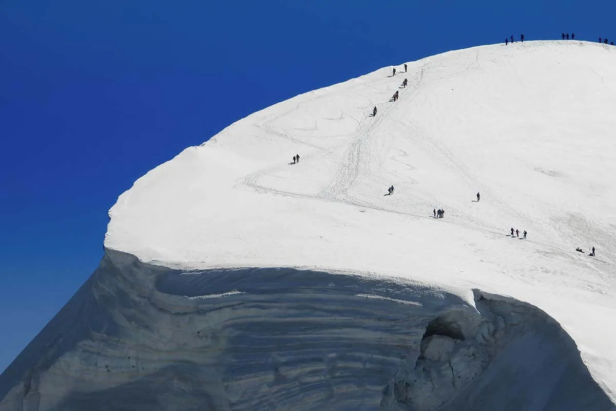 Breithorn Ascent is one of the best year round hikes in Zermatt Switzerland