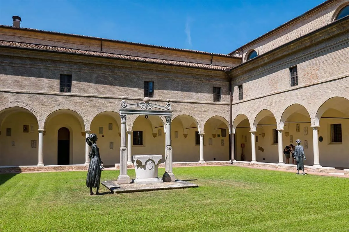 Cloister garden at Dante Museum in Ravenna