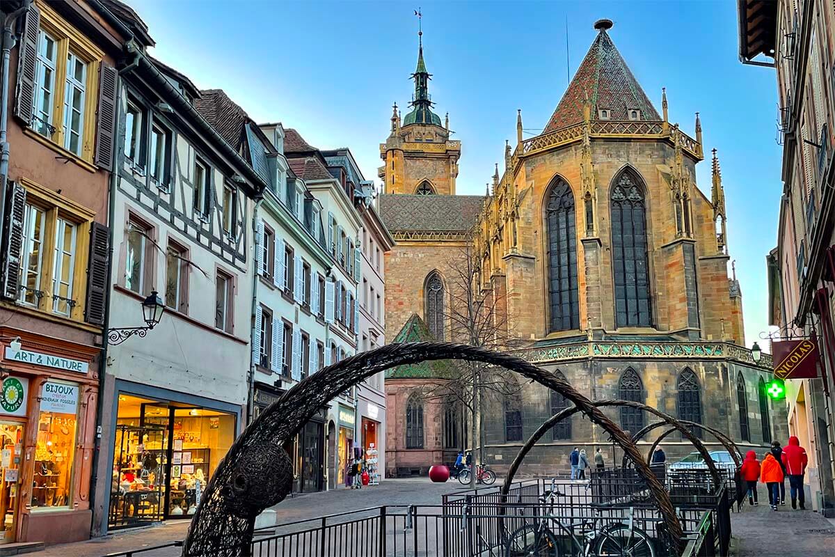 Colmar Cathedral and old town streets