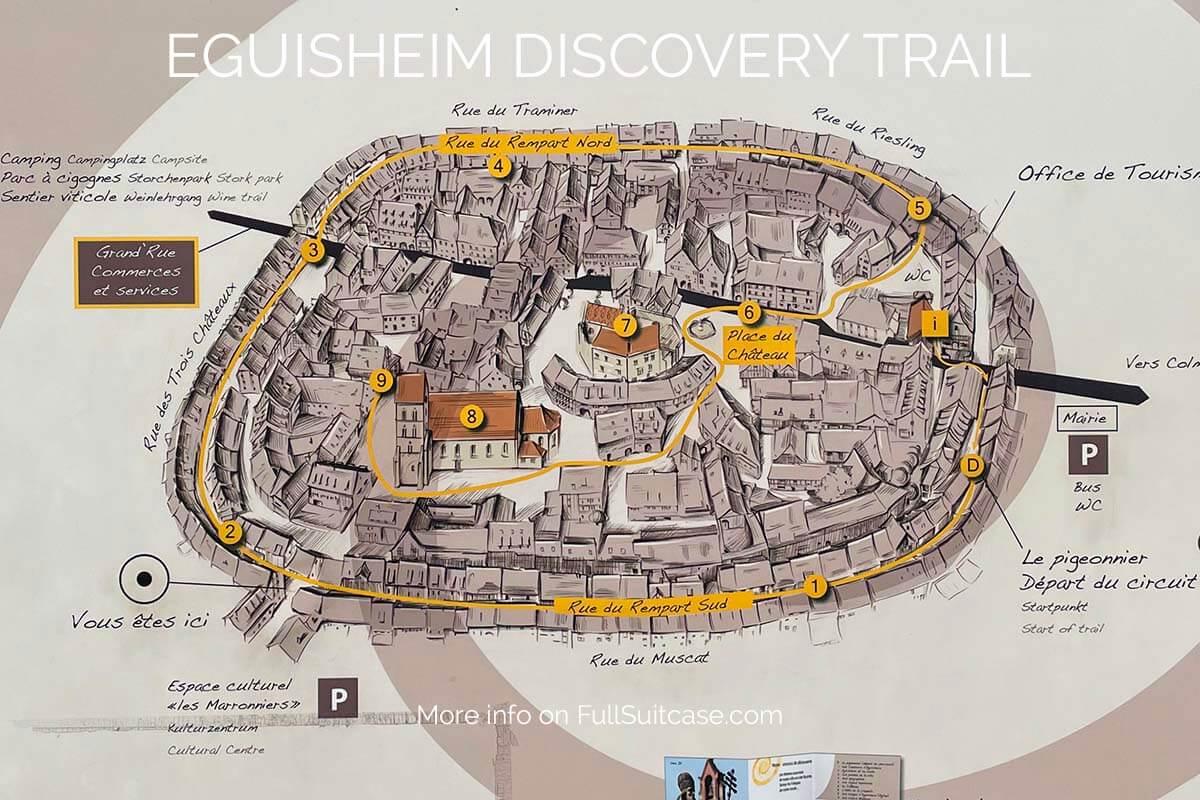 Eguisheim Discovery Trail map