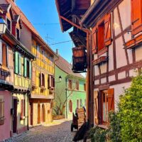 Eguisheim town in Alsace region, France