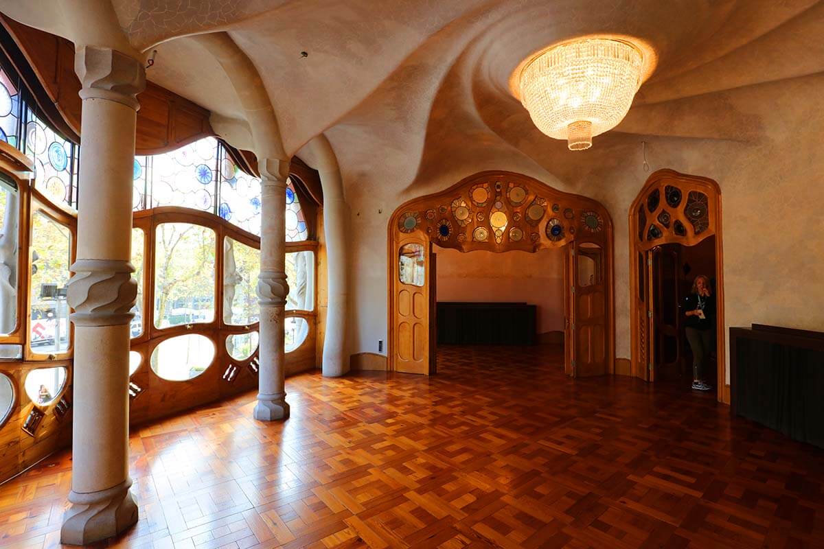 Inside Gaudi's Casa Batllo building in Barcelona