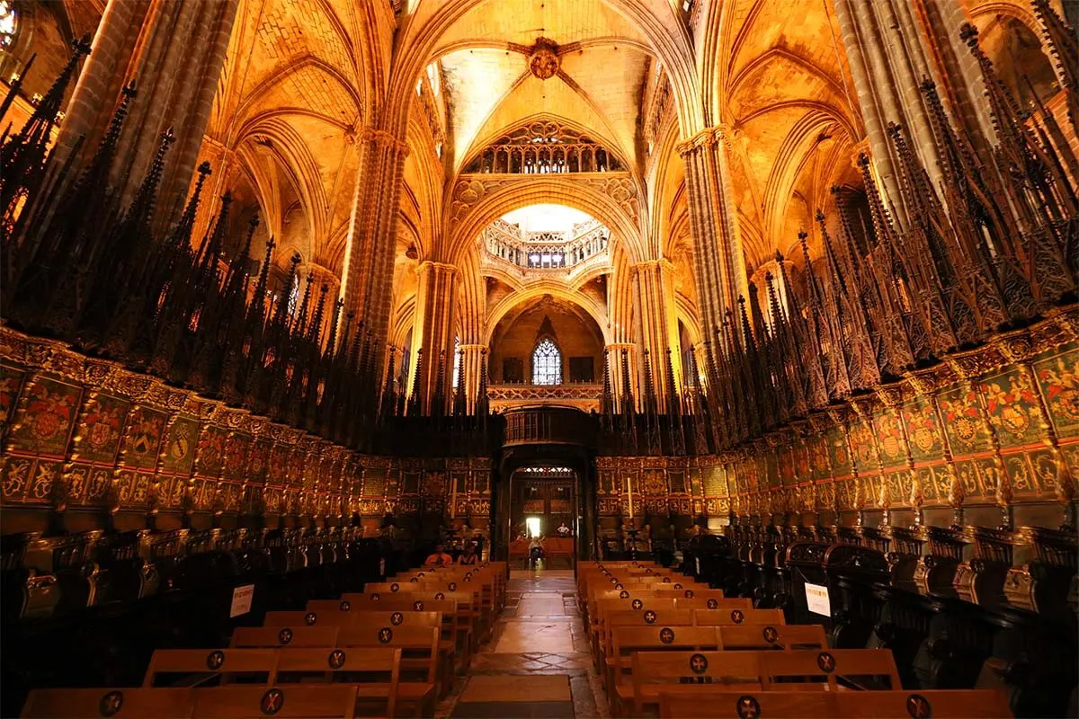 Inside the Cathedral of Barcelona