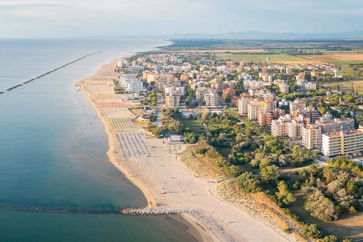 Lido Adriano beach near Ravenna Italy