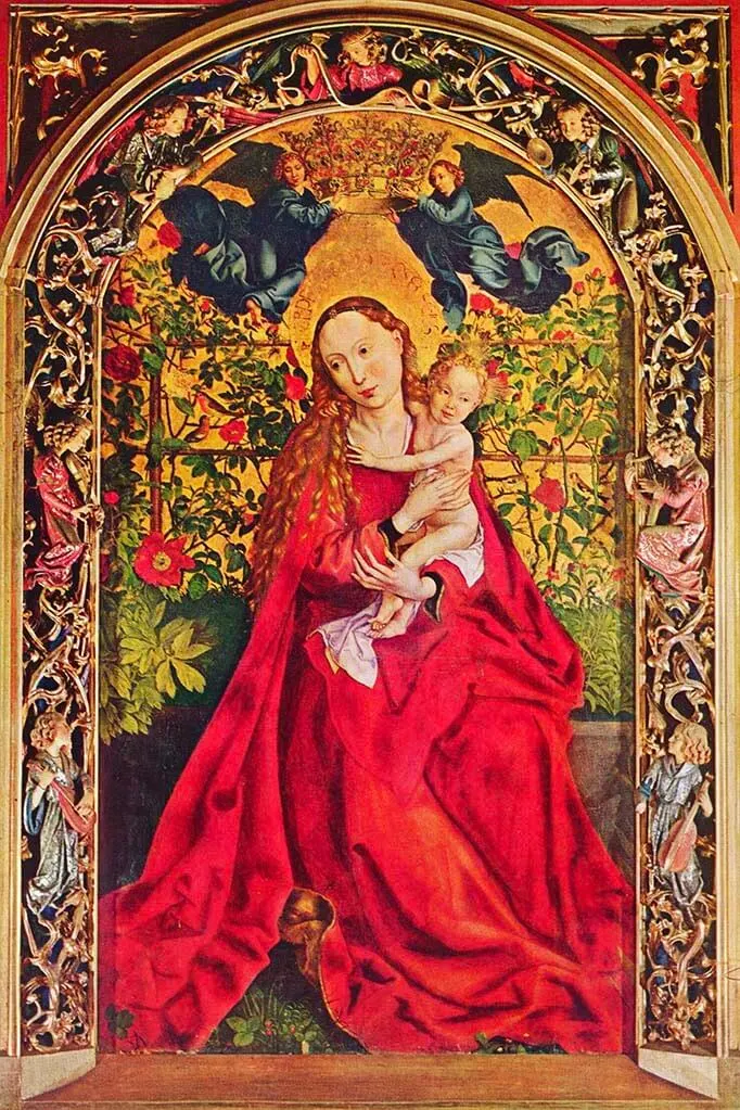 Maria im Rosenhag painting by Martin Schongauer in Colmar