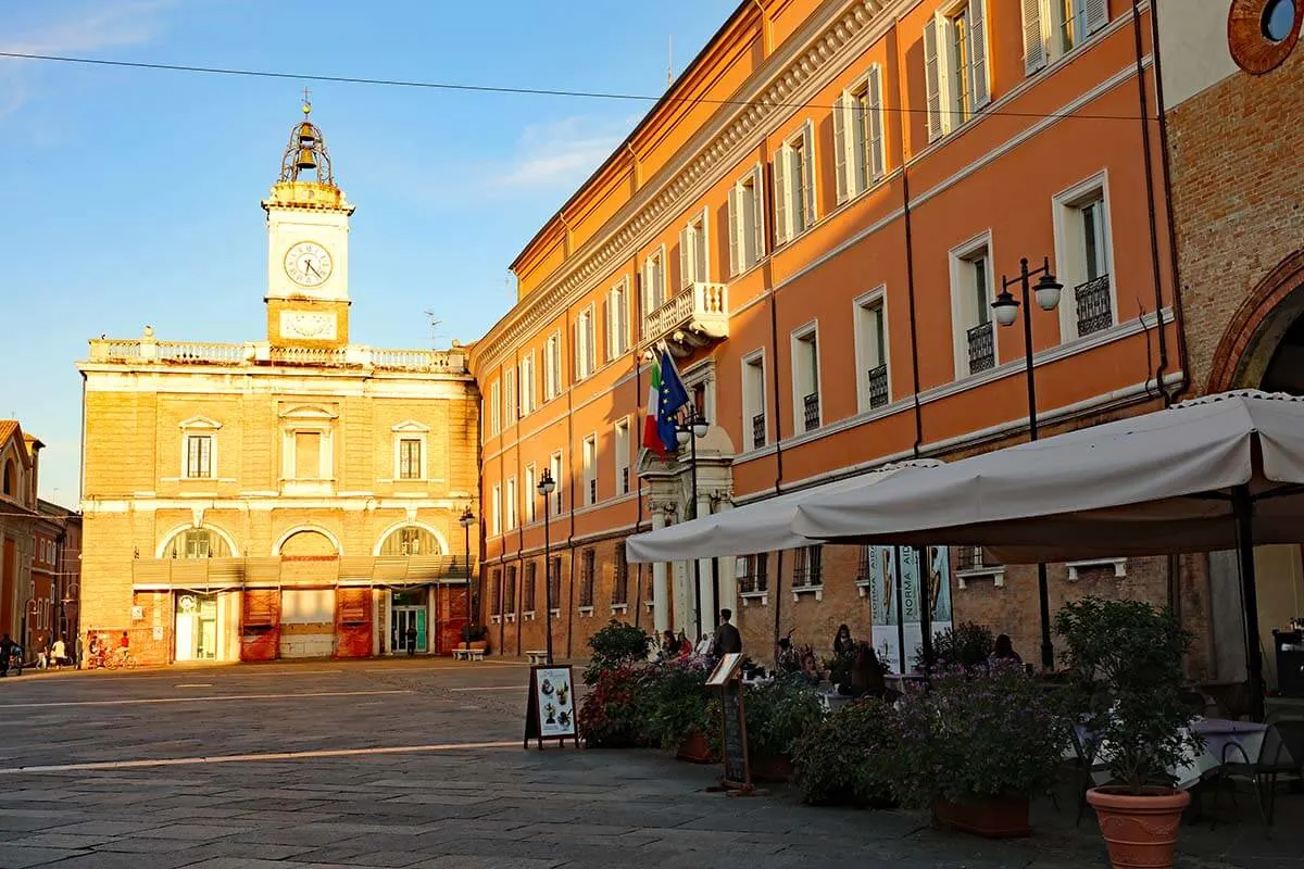 Piazza del Popolo in Ravenna, Italy