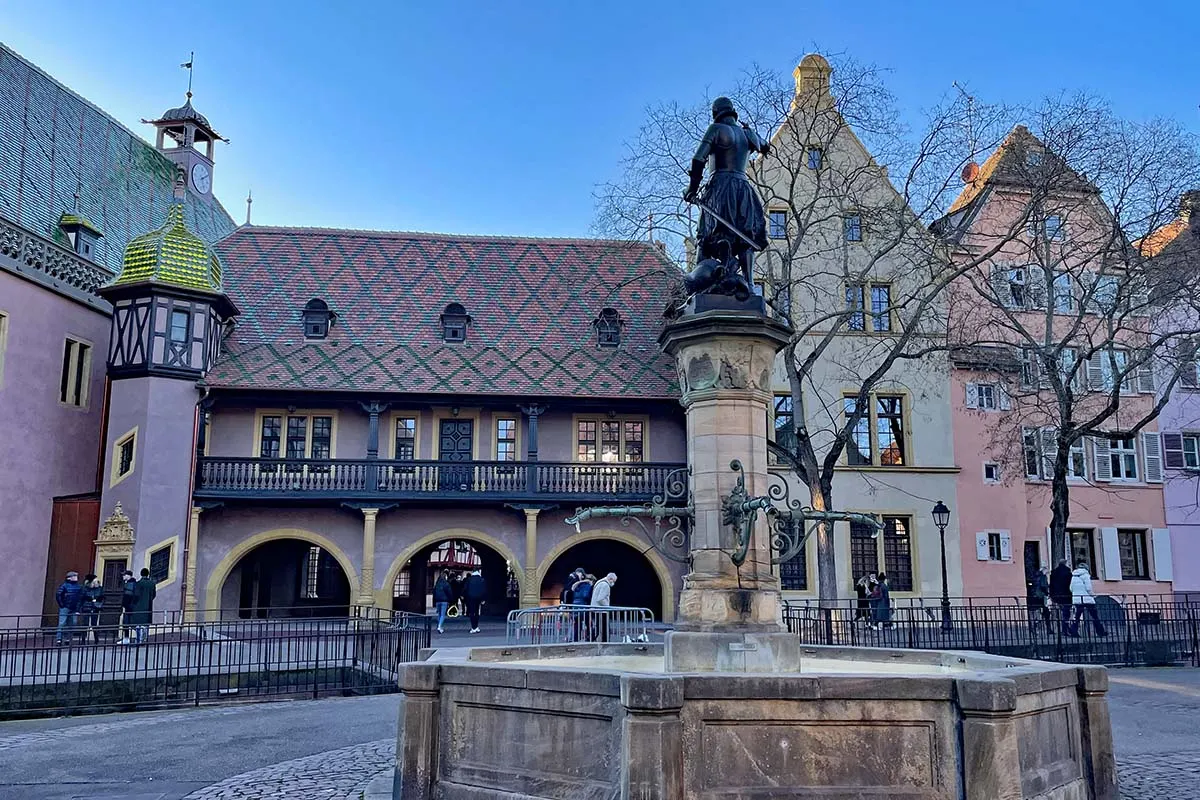 Place de l’Ancienne Douane and Koifhus in Colmar France