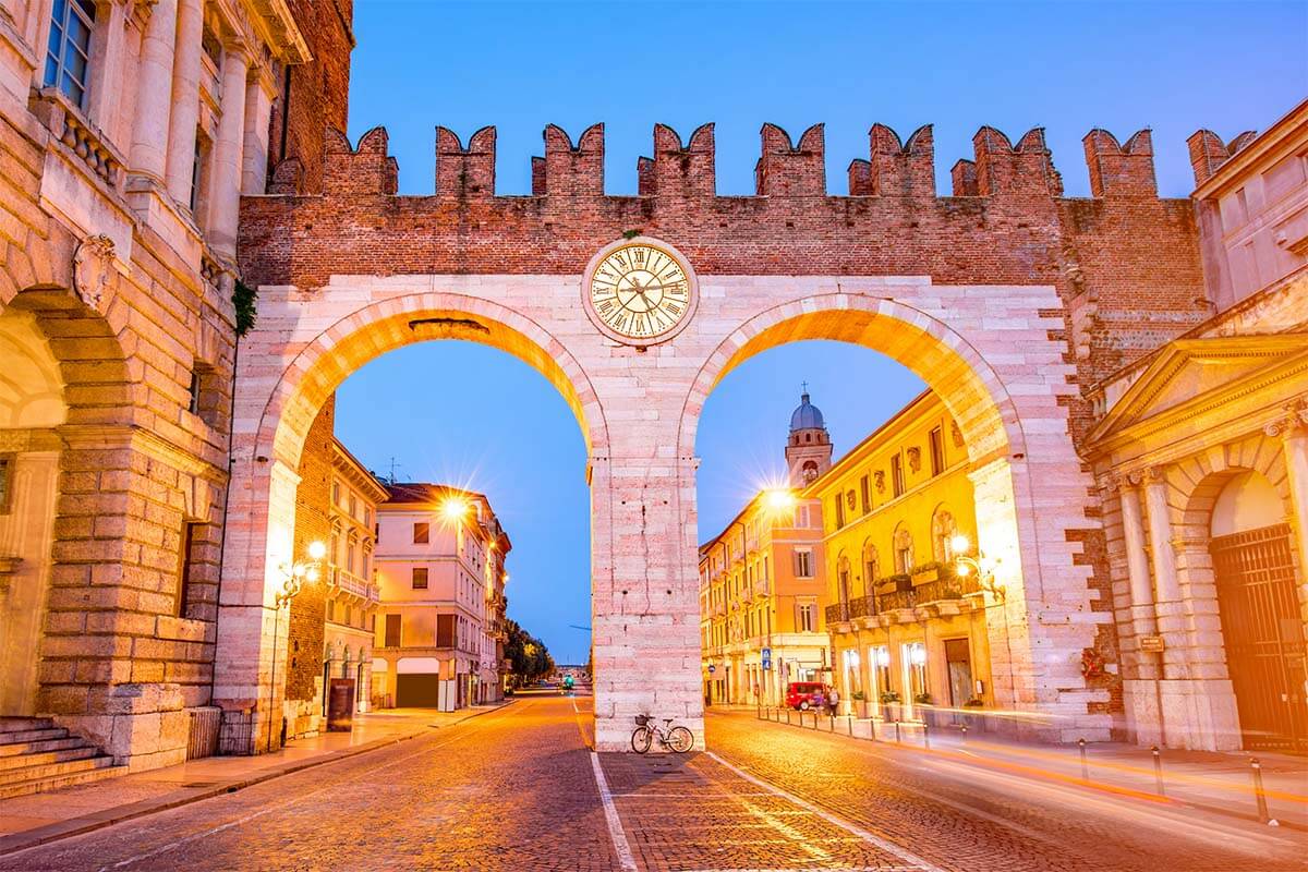 Portoni della Brà city gates in Verona Italy