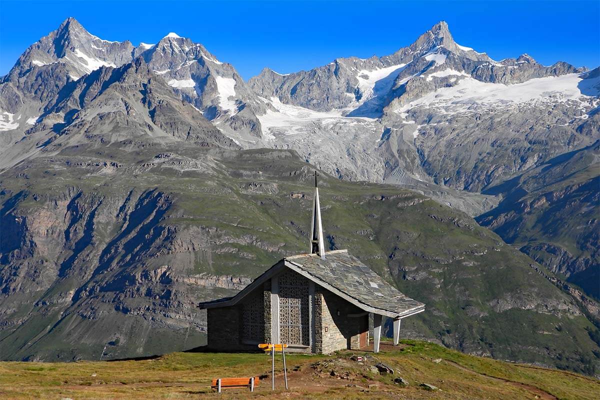 Bruder Klaus Chapel near Riffelberg in Zermatt