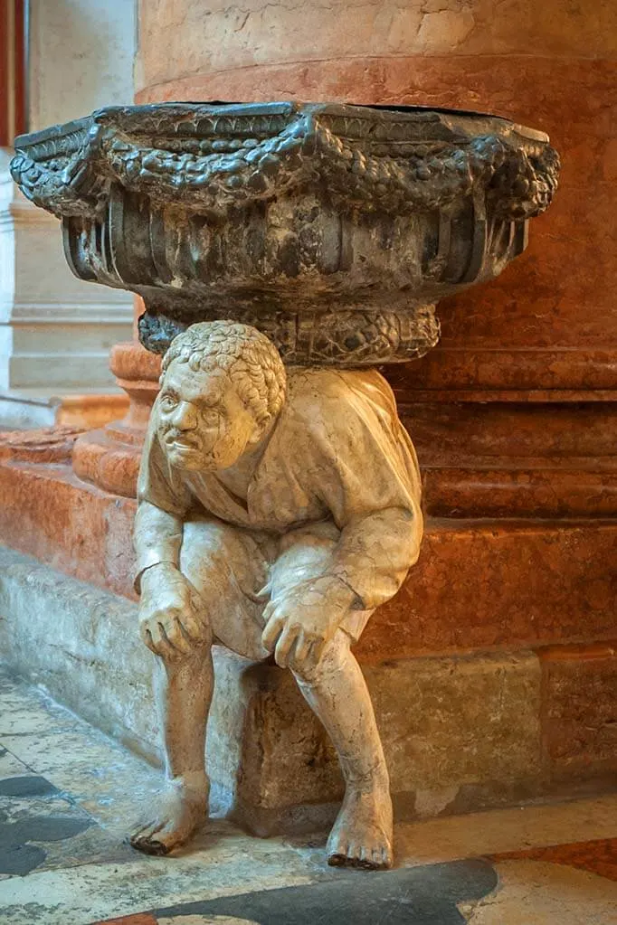 The hunchback at Basilica di Santa Anastasia in Verona