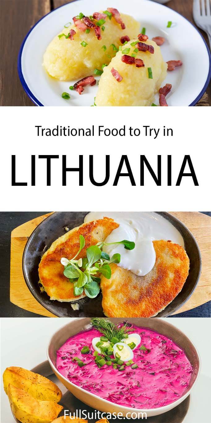 Traditional Lithuanian food and typical dishes
