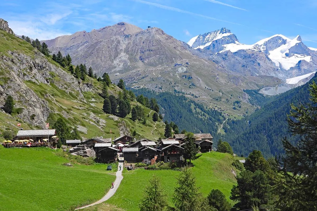 Zmutt hamlet near Zermatt in Switzerland