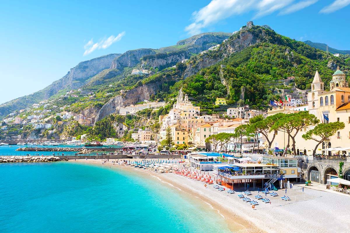 Amalfi town is one of the best places to stay on the Amalfi Coast in Italy