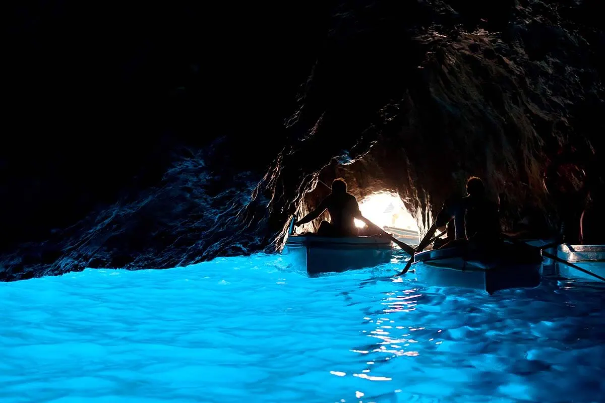 Blue Grotto (Grotta Azzurra) in Capri Italy