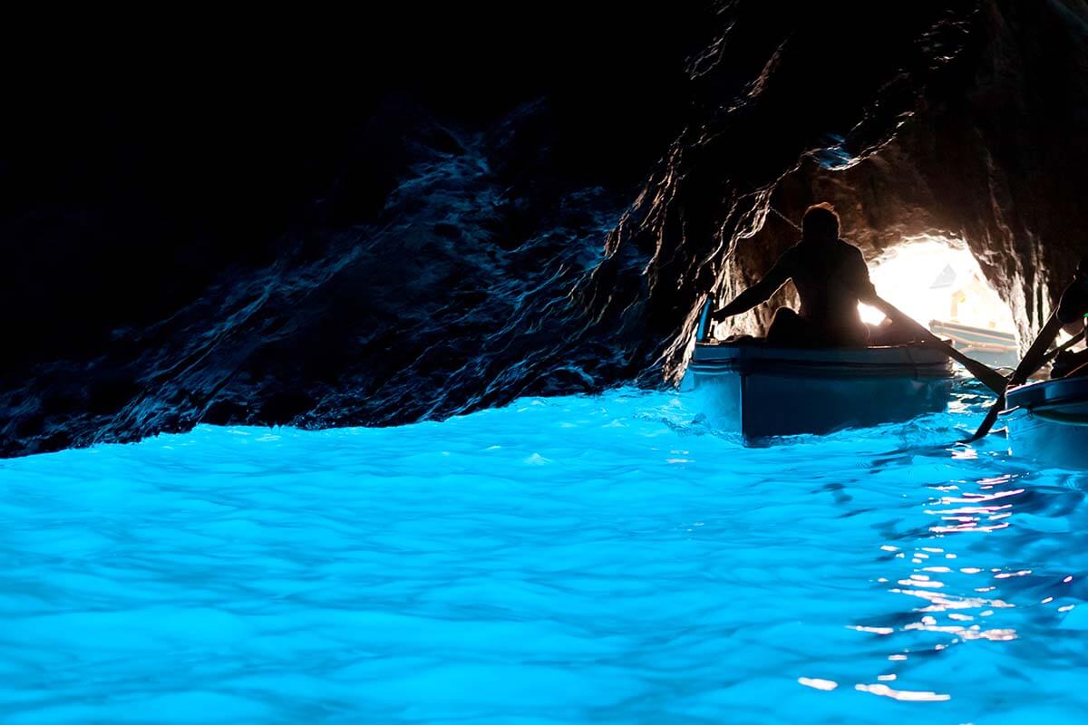 Blue Grotto visit is included in most Sorrento to Capri tours