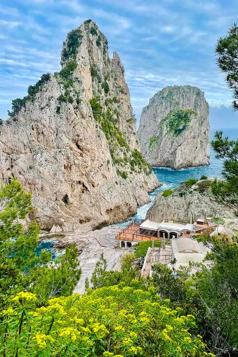 Capri beach at Da Luigi Ai Faraglioni