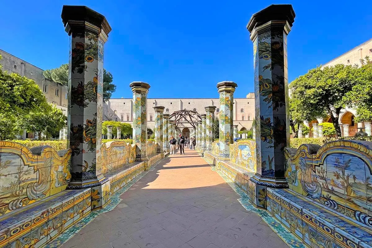 Chiostro di Santa Chiara is one of the best places to see in Naples Italy