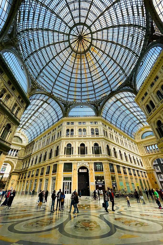 Galleria Umberto I is one of the most beautiful landmarks of Naples Italy