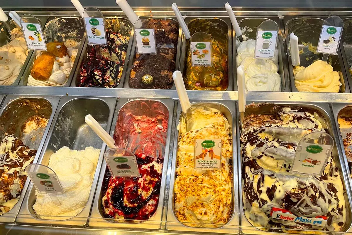 Gelateria in Naples Italy