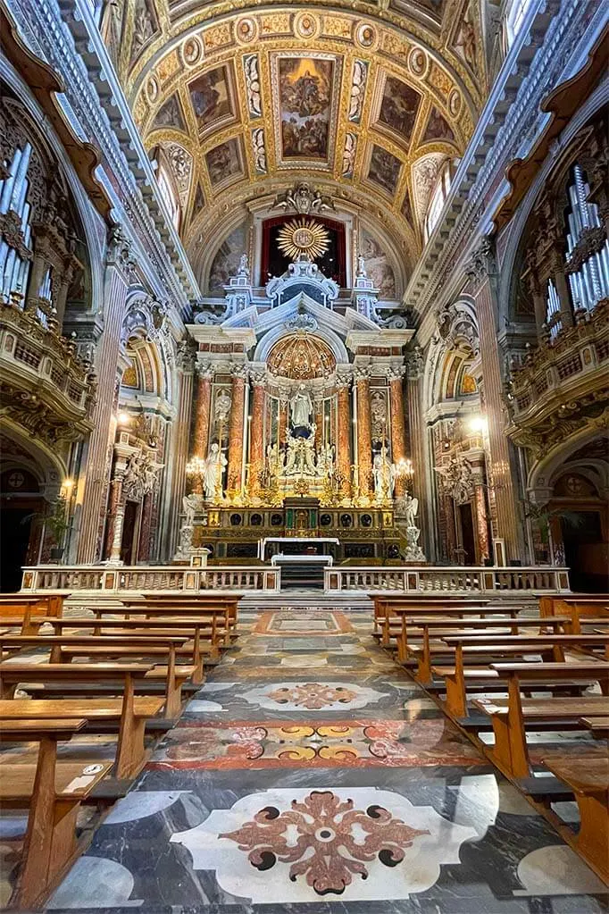 Gesu Nuovo (New Jesus) church in Naples Italy