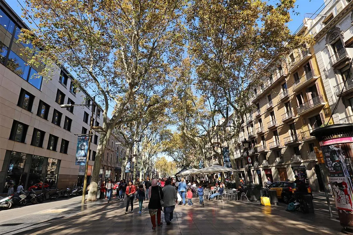 La Rambla boulevard in Barcelona