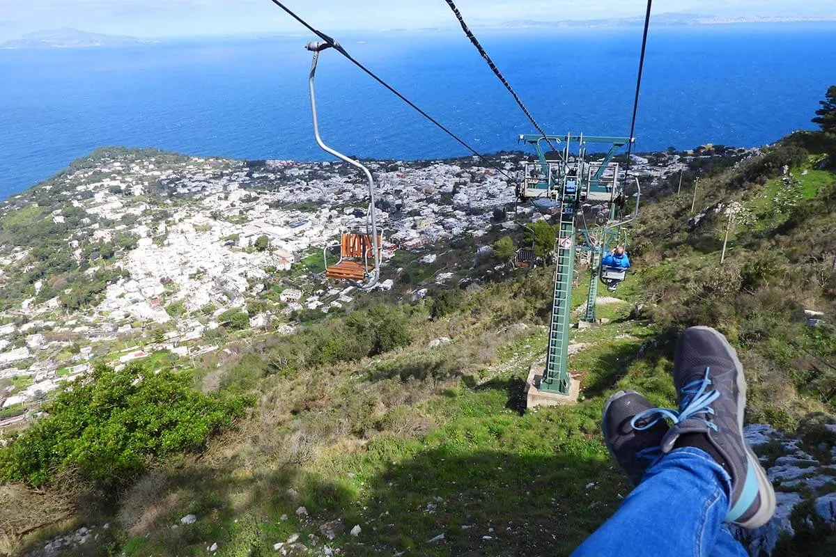 Monte Solaro chairlift in Anacapri Italy