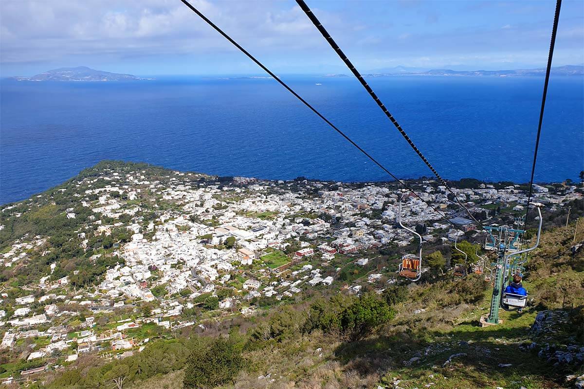 Monte Solaro chairlift in Capri Italy