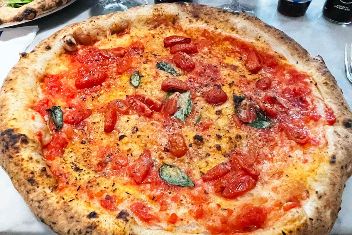Neapolitan pizza at Sorbillo restaurant in Naples