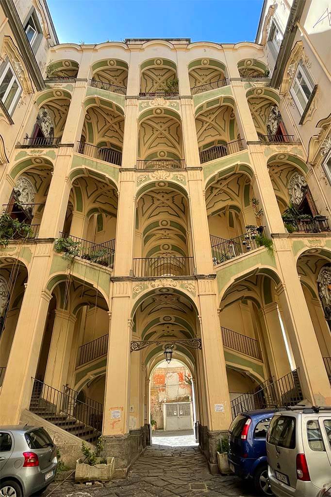 Palazzo dello Spagnolo in Rione Sanita neighborhood in Naples