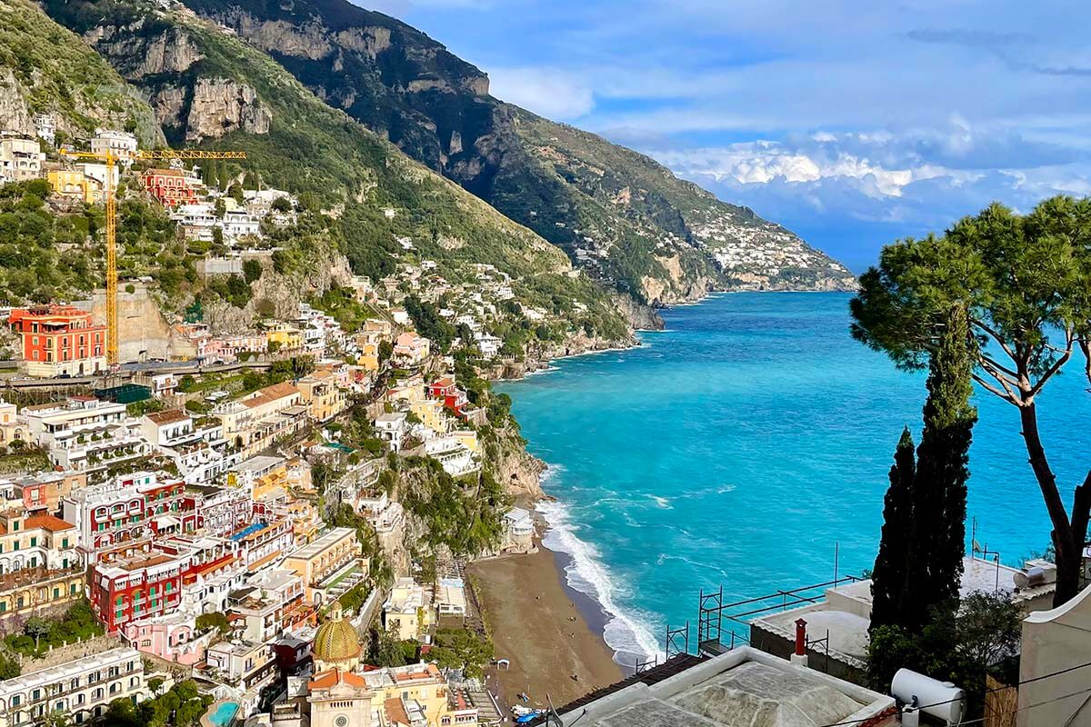 Positano, one of the nicest towns to stay in on the Amalfi Coast in Italy