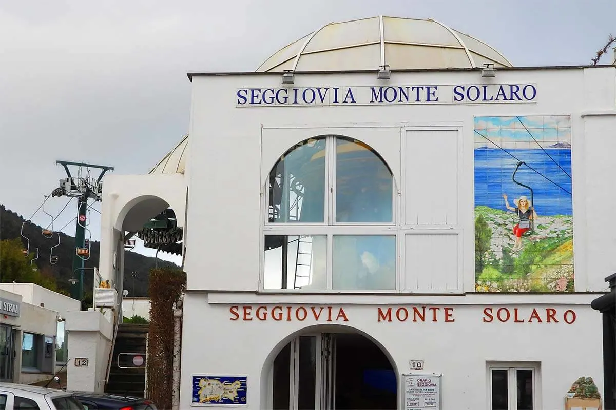 Seggiovia Monte Solaro chairlift in Anacapri Italy