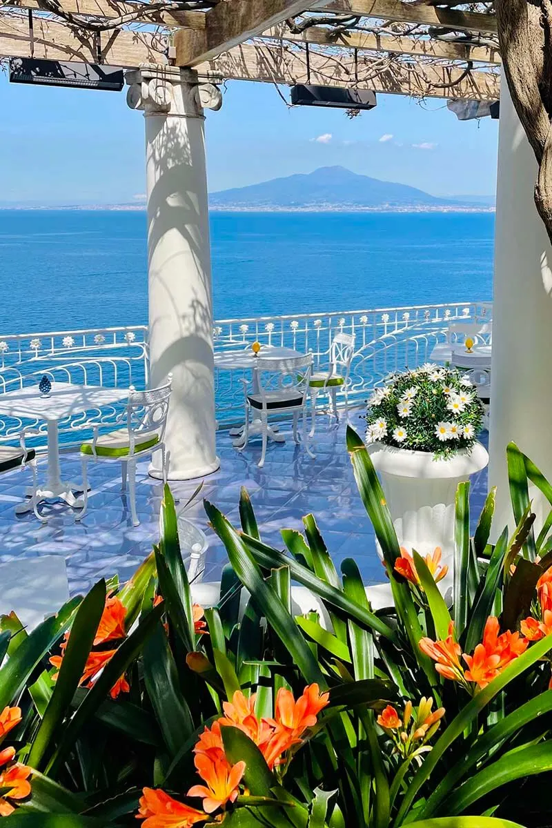 Views from Bellevue Syrene hotel in Sorrento Italy