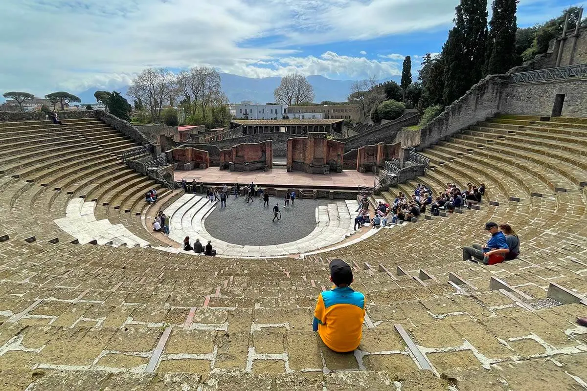 Ancient theater in Pompeii (Teatro Grande)