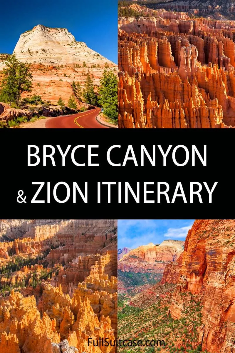 Bryce Canyon and Zion National Parks trip itinerary