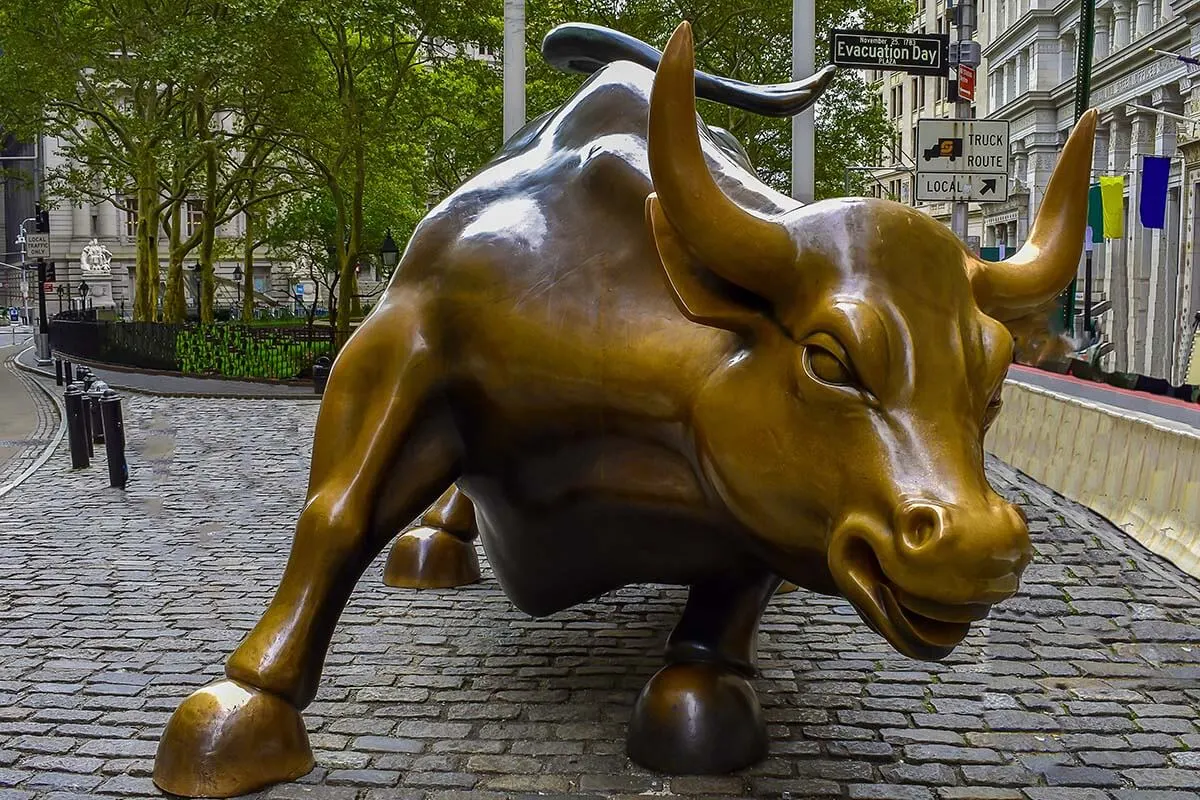 Charging Bull in New York's Financial District