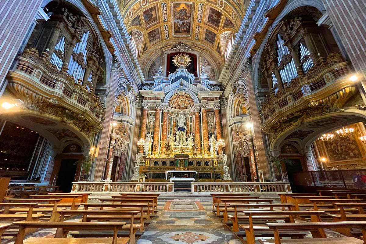 Chiesa del Gesù Nuovo (New Jesus Church) in Naples Italy