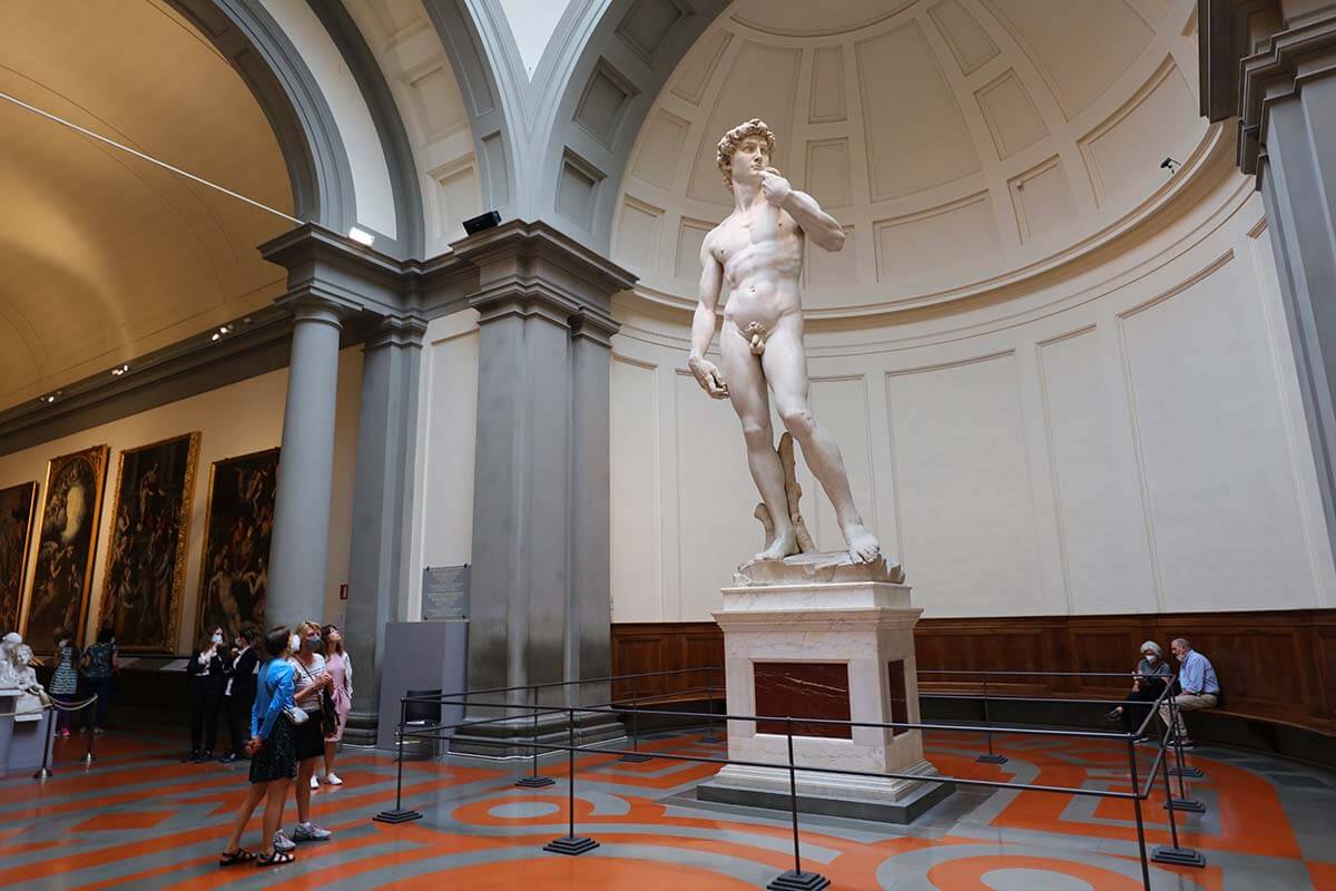 Michelangelo's David at Accademia Gallery in Florence