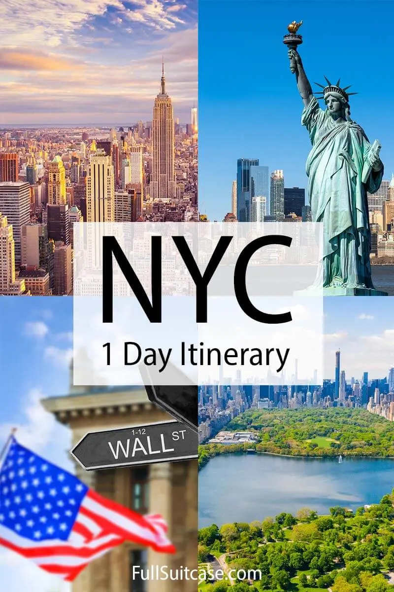 NYC 1 day itinerary
