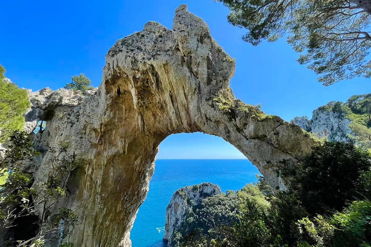 Natural Arch in Capri island Italy