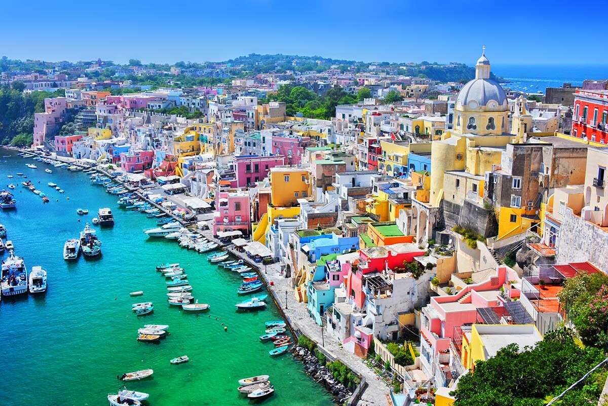 Procida island is a nice place to visit near Naples Italy