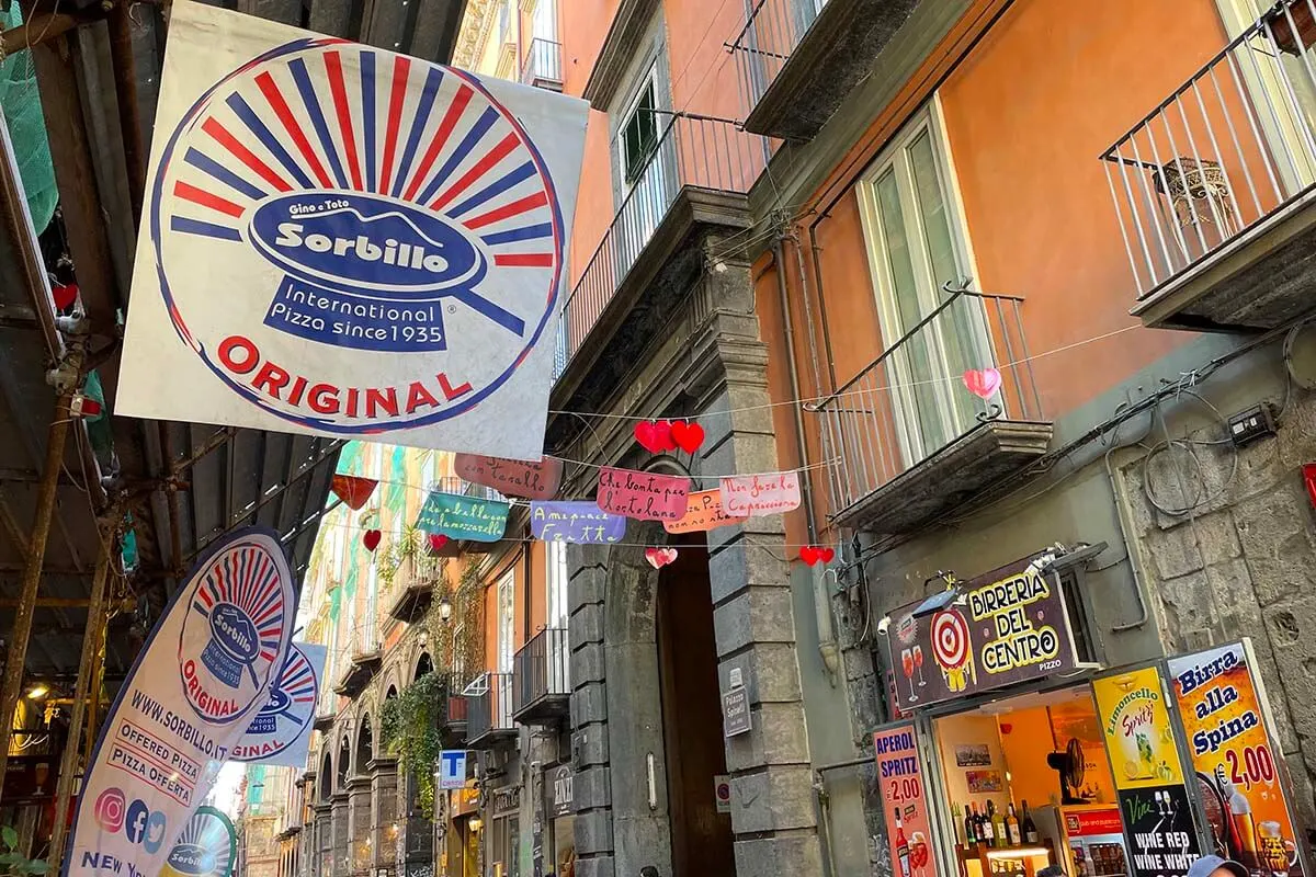 Via dei Tribunali street in Naples