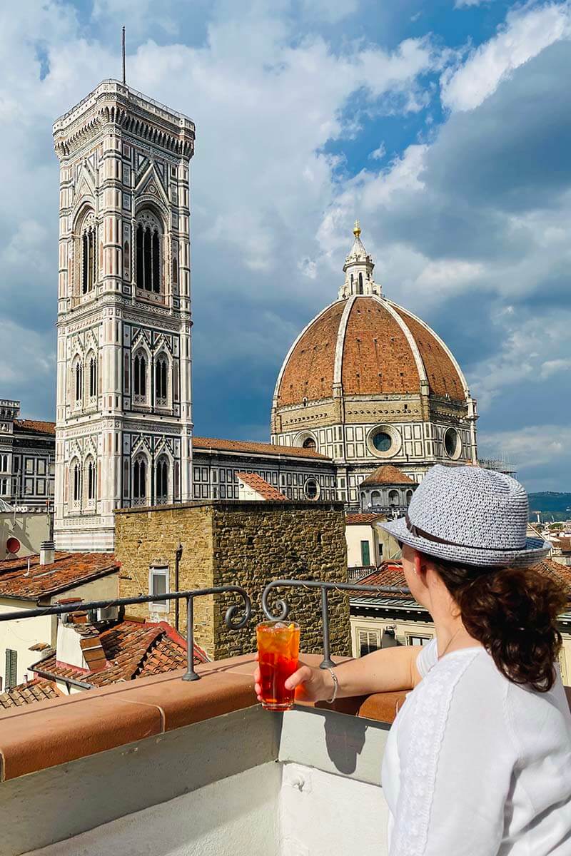 View on Art rooftop bar in Florence